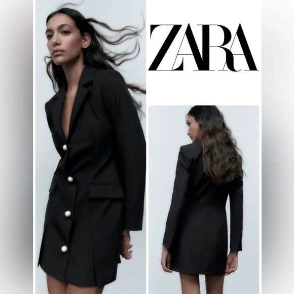 short blazer dress zara